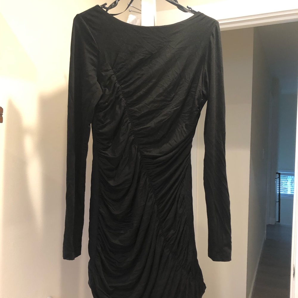 Rag and Bone Black Ruched Dress
